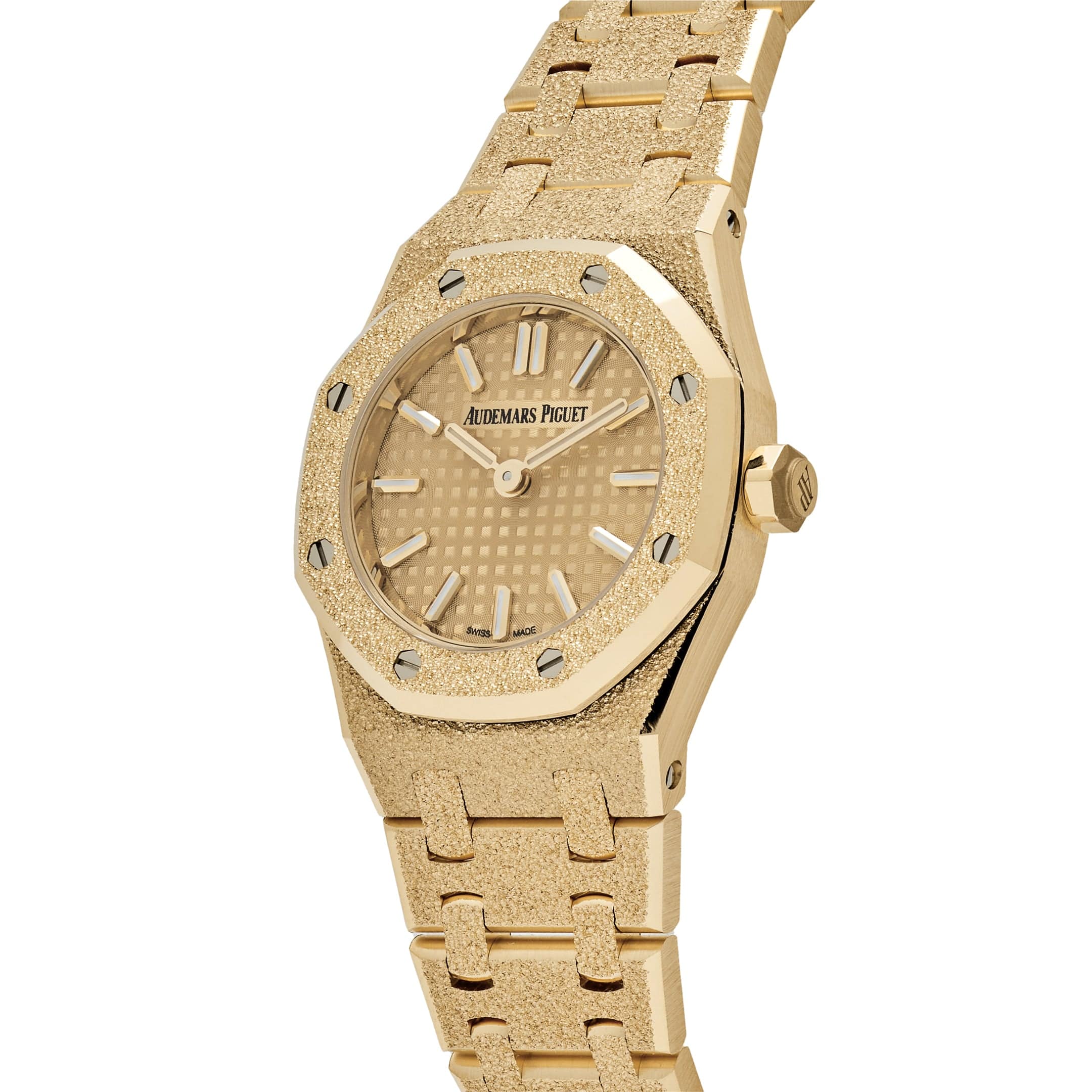 Audemars Piguet Royal Oak 67630BA.GG.1312BA.01 'Mini' Frosted Yellow Gold Quartz