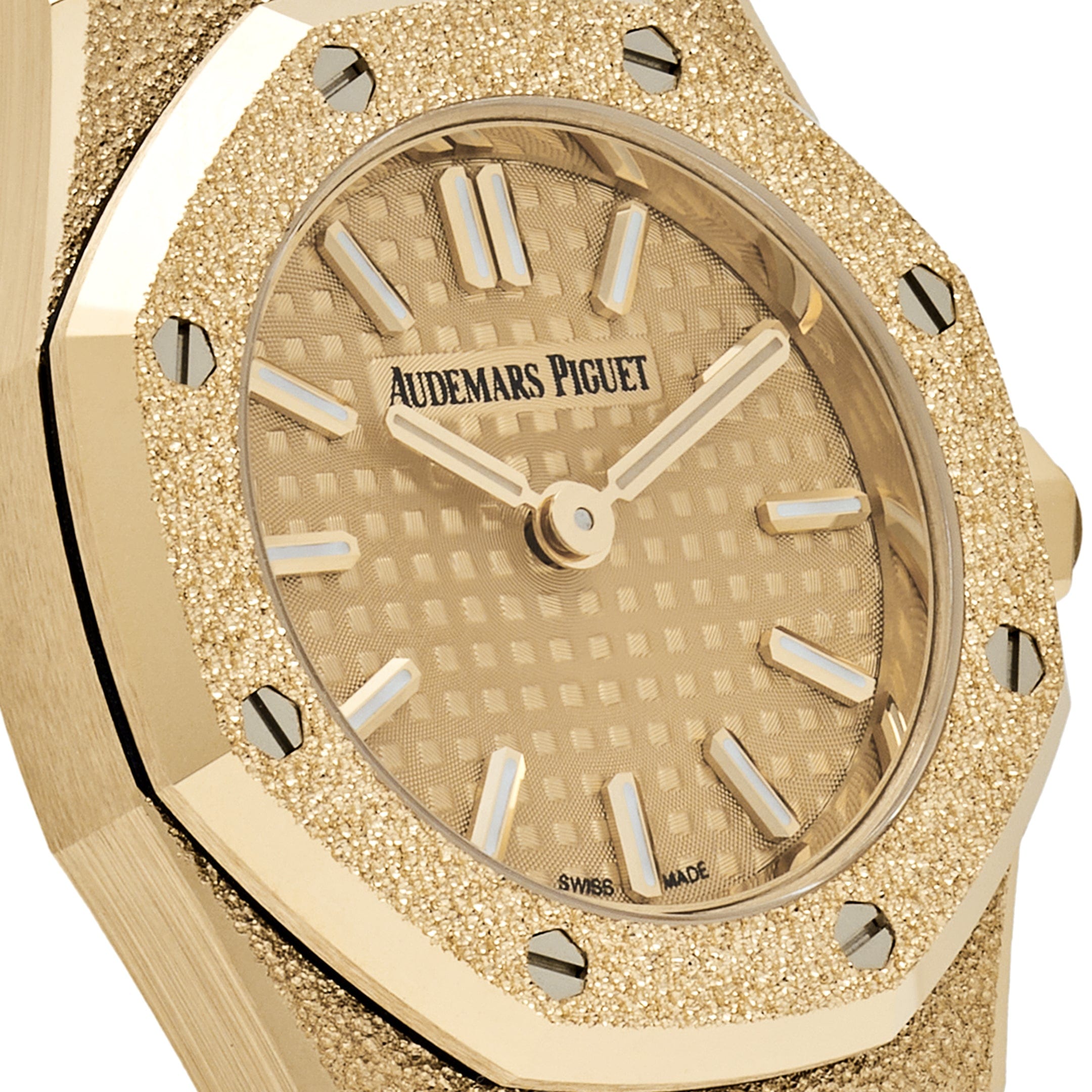 Audemars Piguet Royal Oak 67630BA.GG.1312BA.01 'Mini' Frosted Yellow Gold Quartz