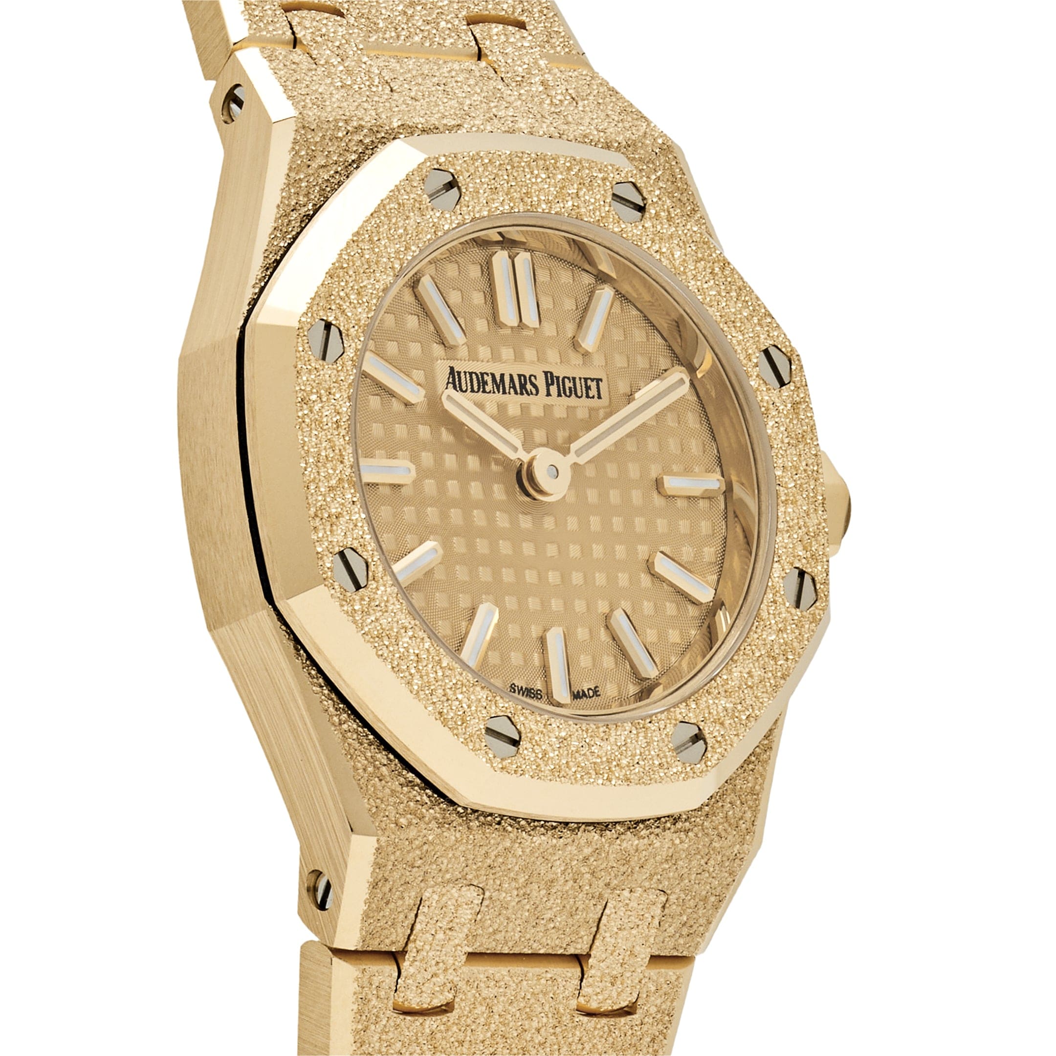 Audemars Piguet Royal Oak 67630BA.GG.1312BA.01 'Mini' Frosted Yellow Gold Quartz