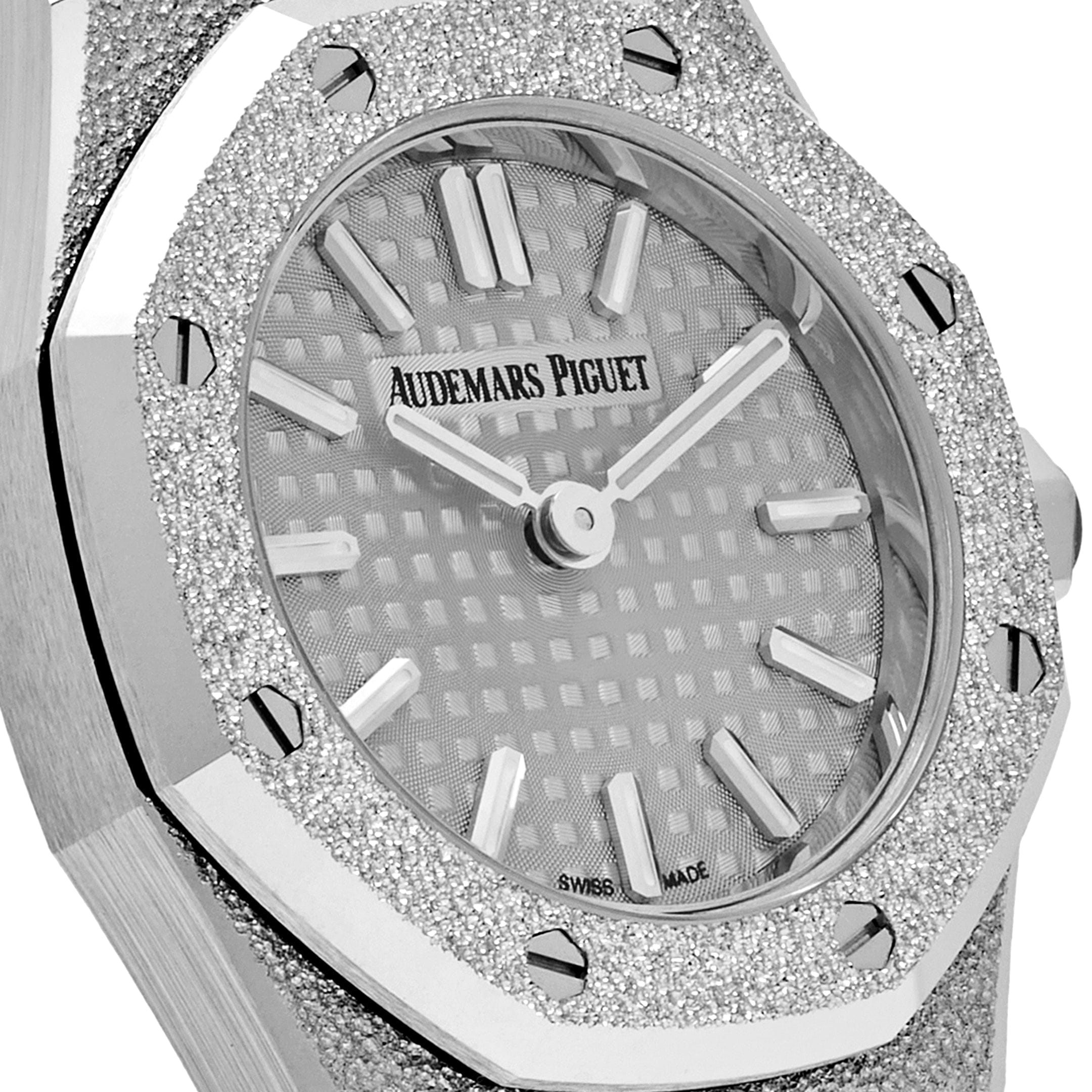Audemars Piguet Royal Oak 67630BC.GG.1312BC.01-B 'Mini' Frosted White Gold Grey Dial (2024)