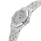 Audemars Piguet Royal Oak 67630BC.GG.1312BC.01-B 'Mini' Frosted White Gold Quartz (2026)