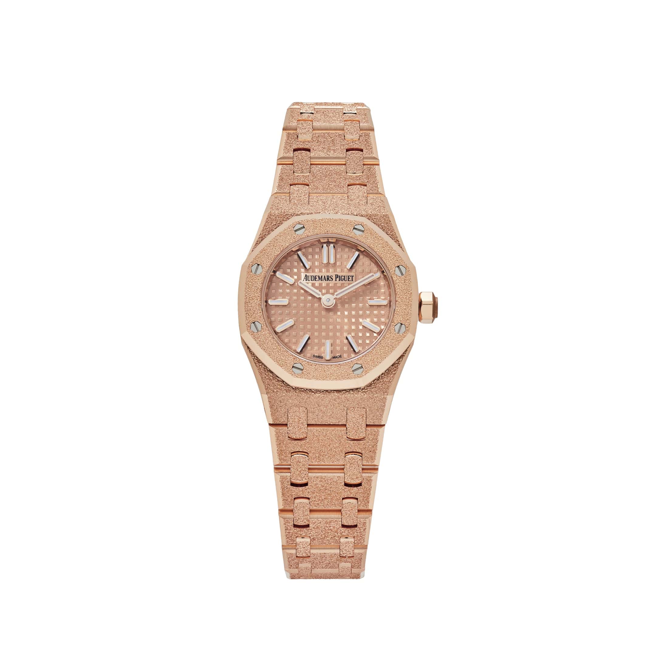 Audemars Piguet Royal Oak 67630OR.GG.1312OR.01 'Mini' Frosted Rose Gold Quartz (2024)