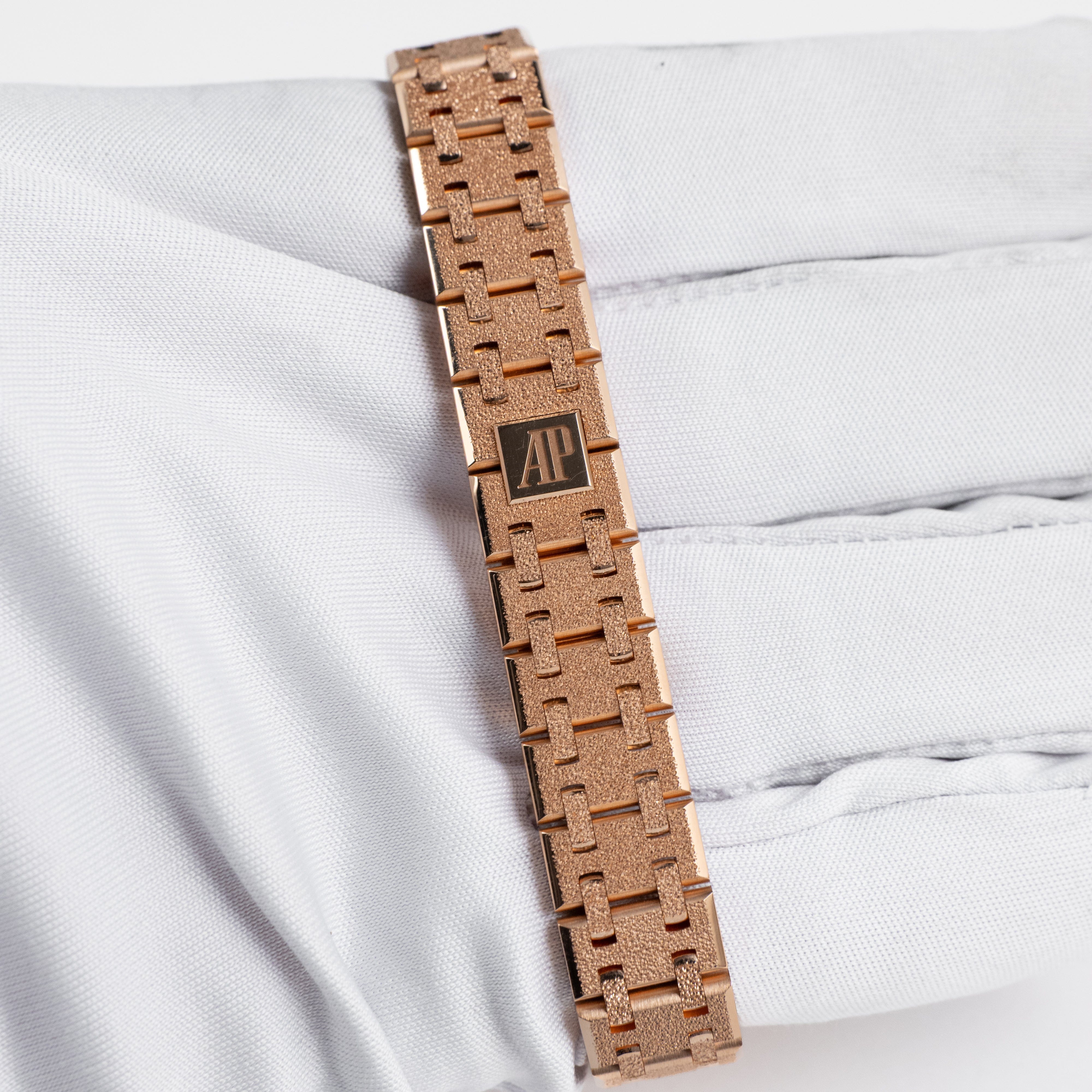 Audemars Piguet Royal Oak 67630OR.GG.1312OR.01 'Mini' Frosted Rose Gold Quartz (2025)