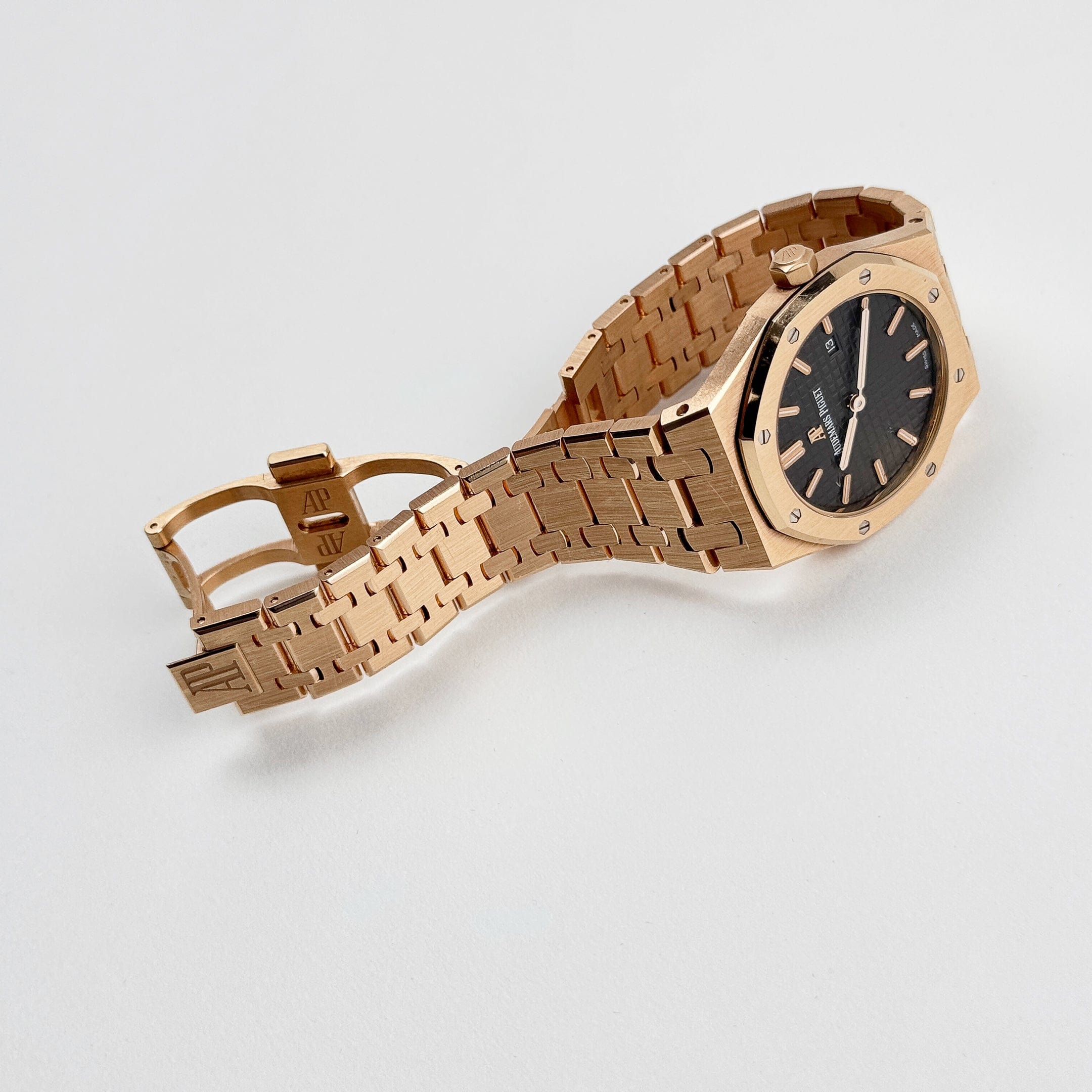 Audemars Piguet Royal Oak 67650OR.OO.1261OR.01 'Ladies' Rose Gold Brown Dial Quartz
