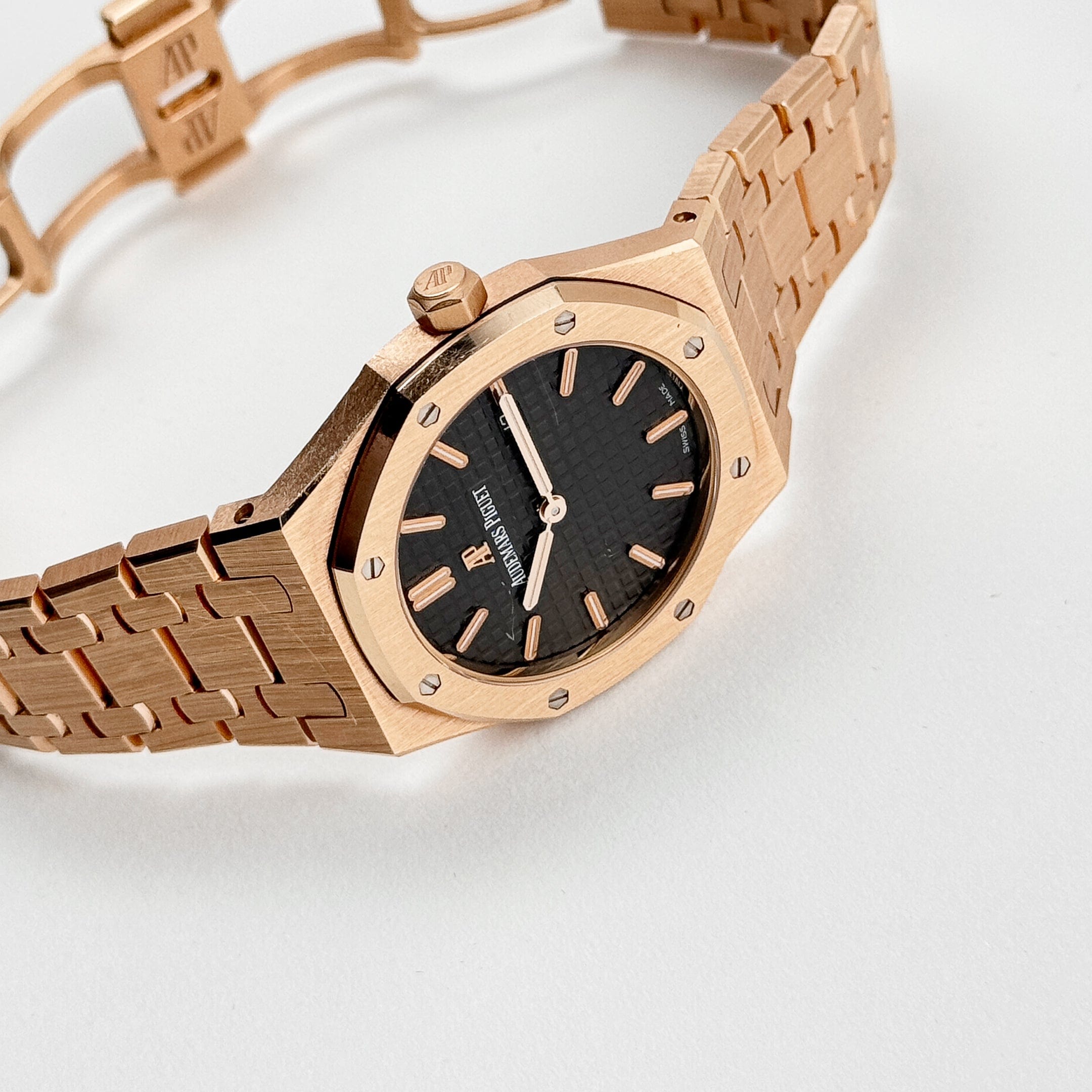 Audemars Piguet Royal Oak 67650OR.OO.1261OR.01 'Ladies' Rose Gold Brown Dial Quartz