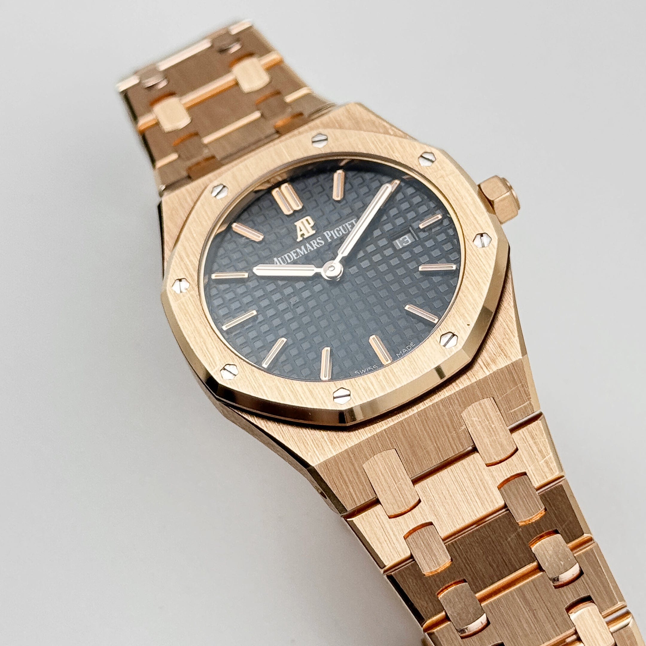 Audemars Piguet Royal Oak 67650OR.OO.1261OR.01 'Ladies' Rose Gold Brown Dial Quartz