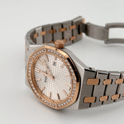 Audemars Piguet Royal Oak 67651SR.ZZ.1261SR.01 'Ladies' Rose Gold Stainless Steel Silver-Toned Dial Diamond Bezel Quartz (2020)