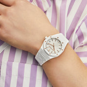 Luxury Watch Audemars Piguet Royal Oak Selfwinding 34mm White Ceramic 77350CB.OO.1266CB.01 Wrist Aficionado
