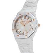 Luxury Watch Audemars Piguet Royal Oak Selfwinding 34mm White Ceramic 77350CB.OO.1266CB.01 Wrist Aficionado