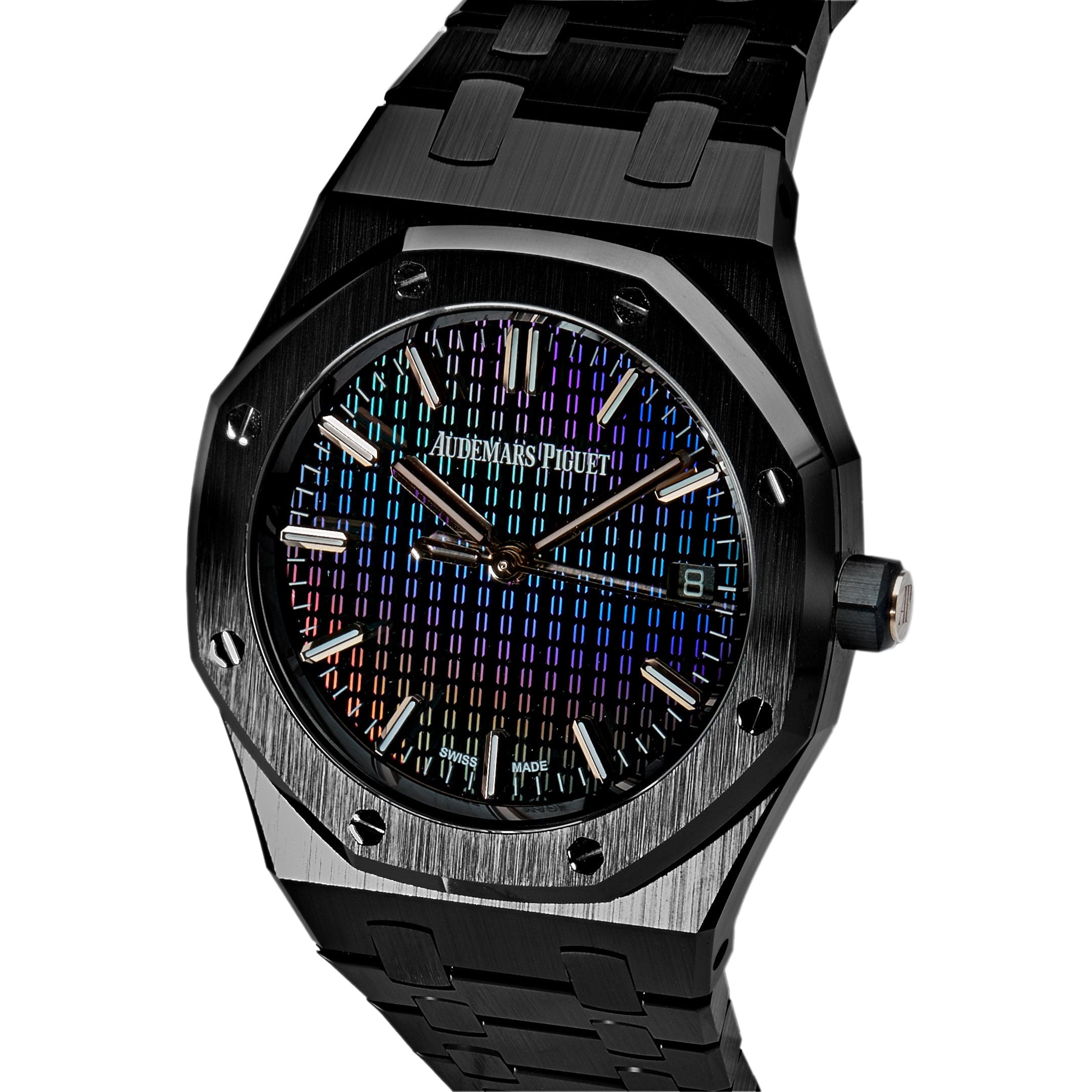 Audemars Piguet Royal Oak 77350CE.OO.1266CE.02.A Selfwinding 'Carolina Bucci' Black Ceramic Rainbow Dial Limited Edition (2022)