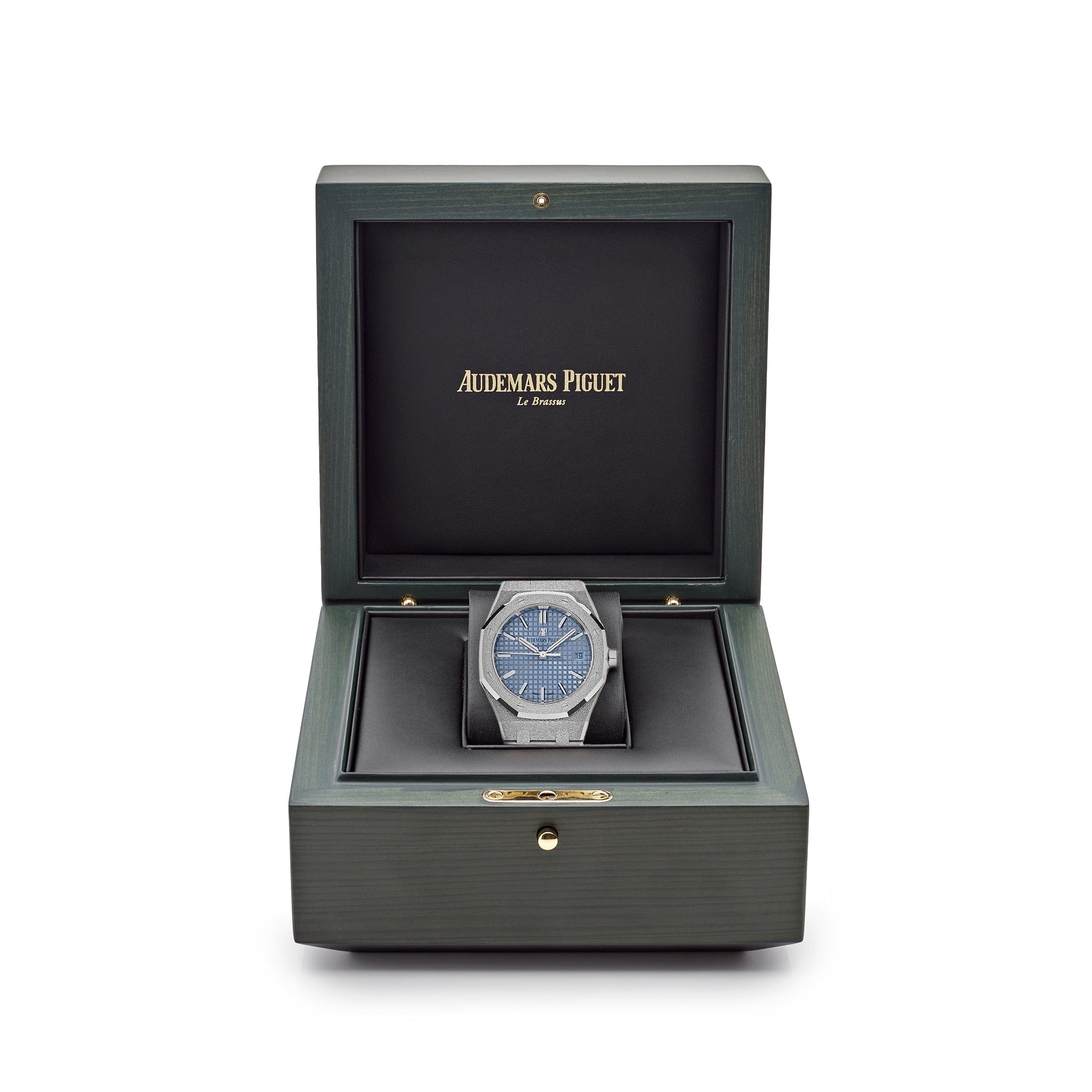 Audemars Piguet Royal Oak 77353BC.GG.1263BC.01 'Ladies' Selfwinding Frosted White Gold Light Blue Dial