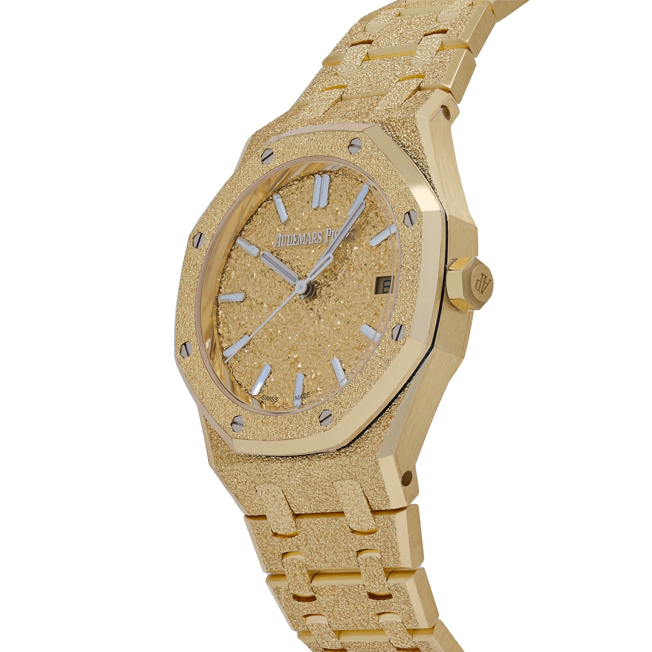 Audemars Piguet Royal Oak 77450BA.GG.1361BA.01 Frosted Yellow Gold Crystal Sand Dial (2024)