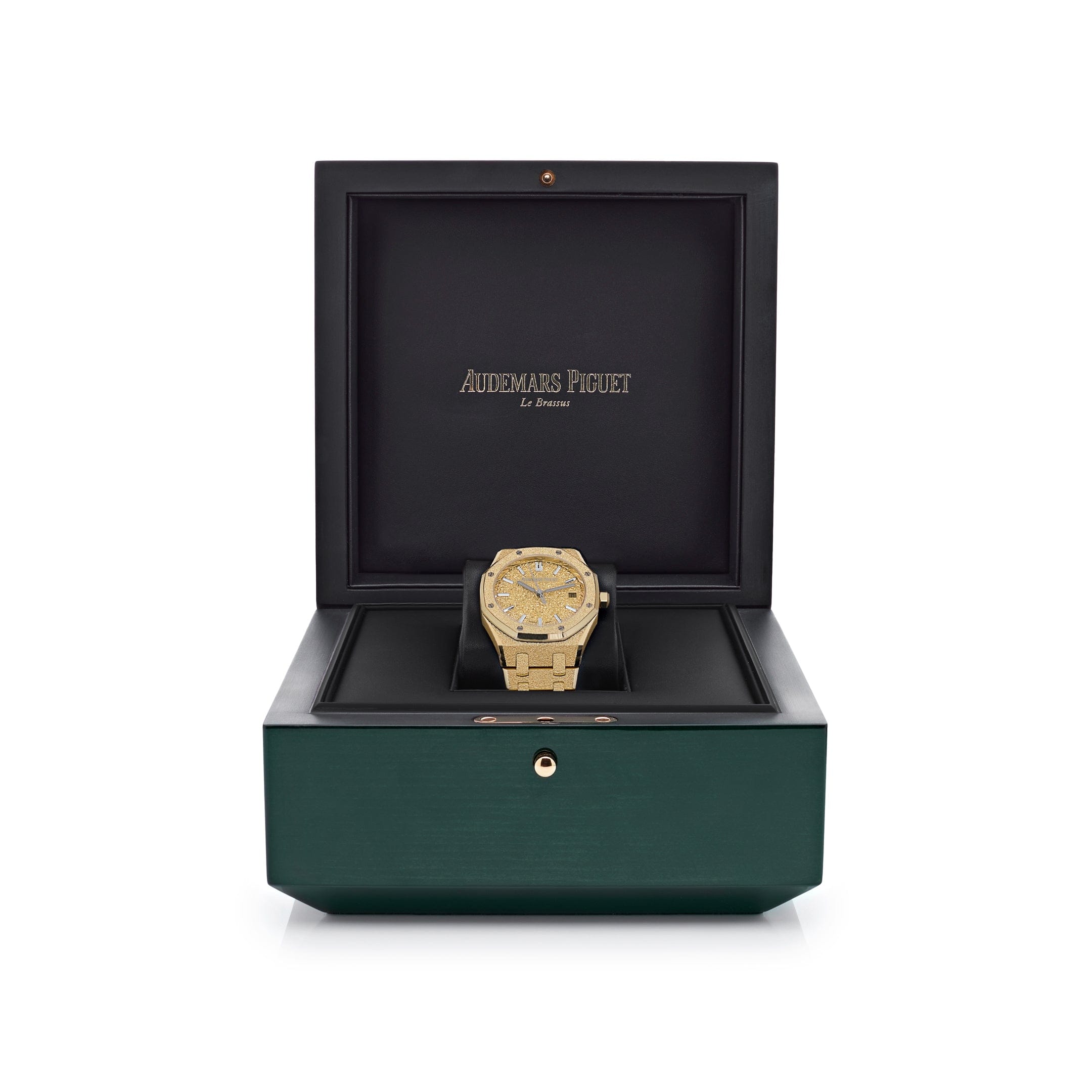 Audemars Piguet Royal Oak 77450BA.GG.1361BA.01 Frosted Yellow Gold Crystal Sand Dial