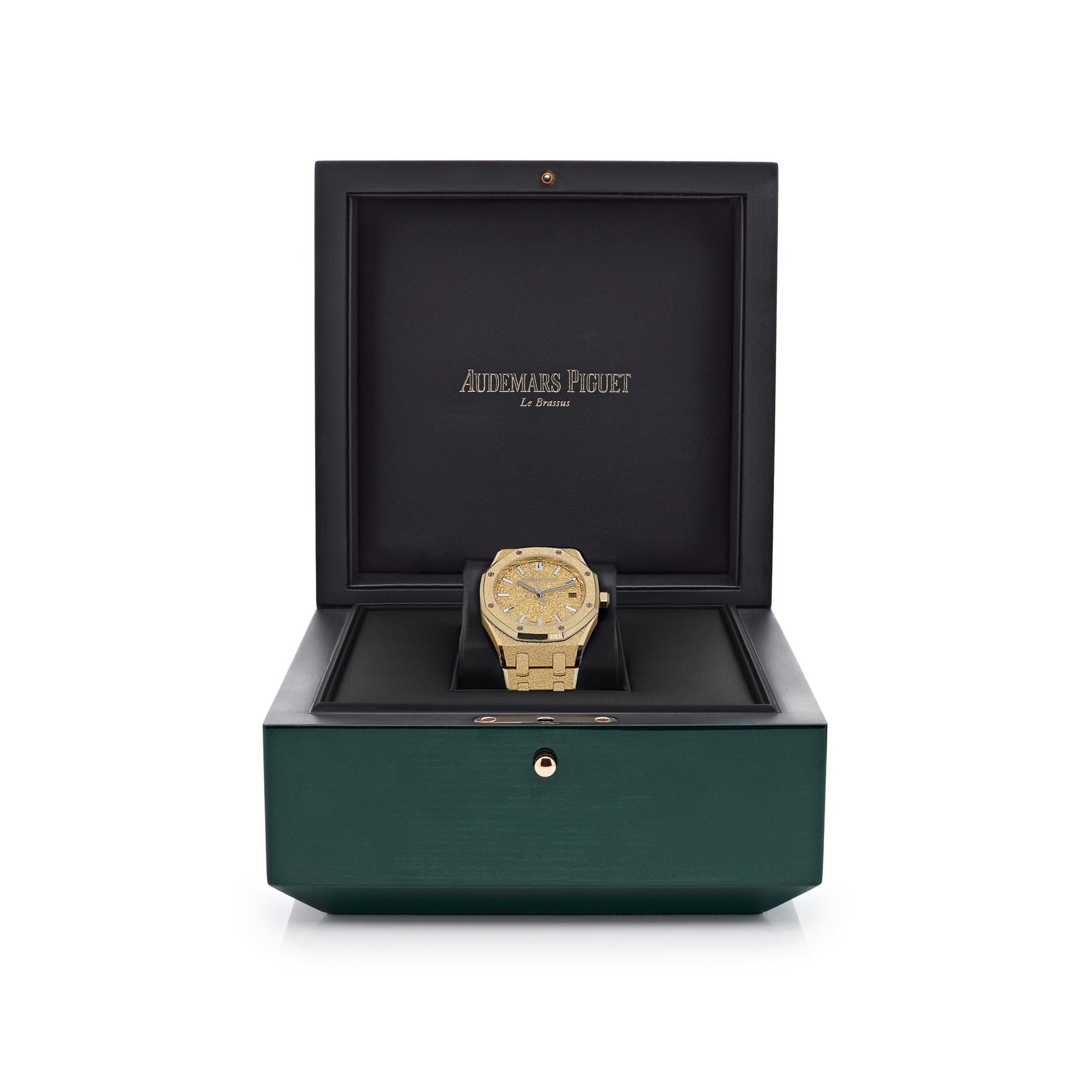 Audemars Piguet Royal Oak 77450BA.GG.1361BA.01 Frosted Yellow Gold Crystal Sand Dial (2024)