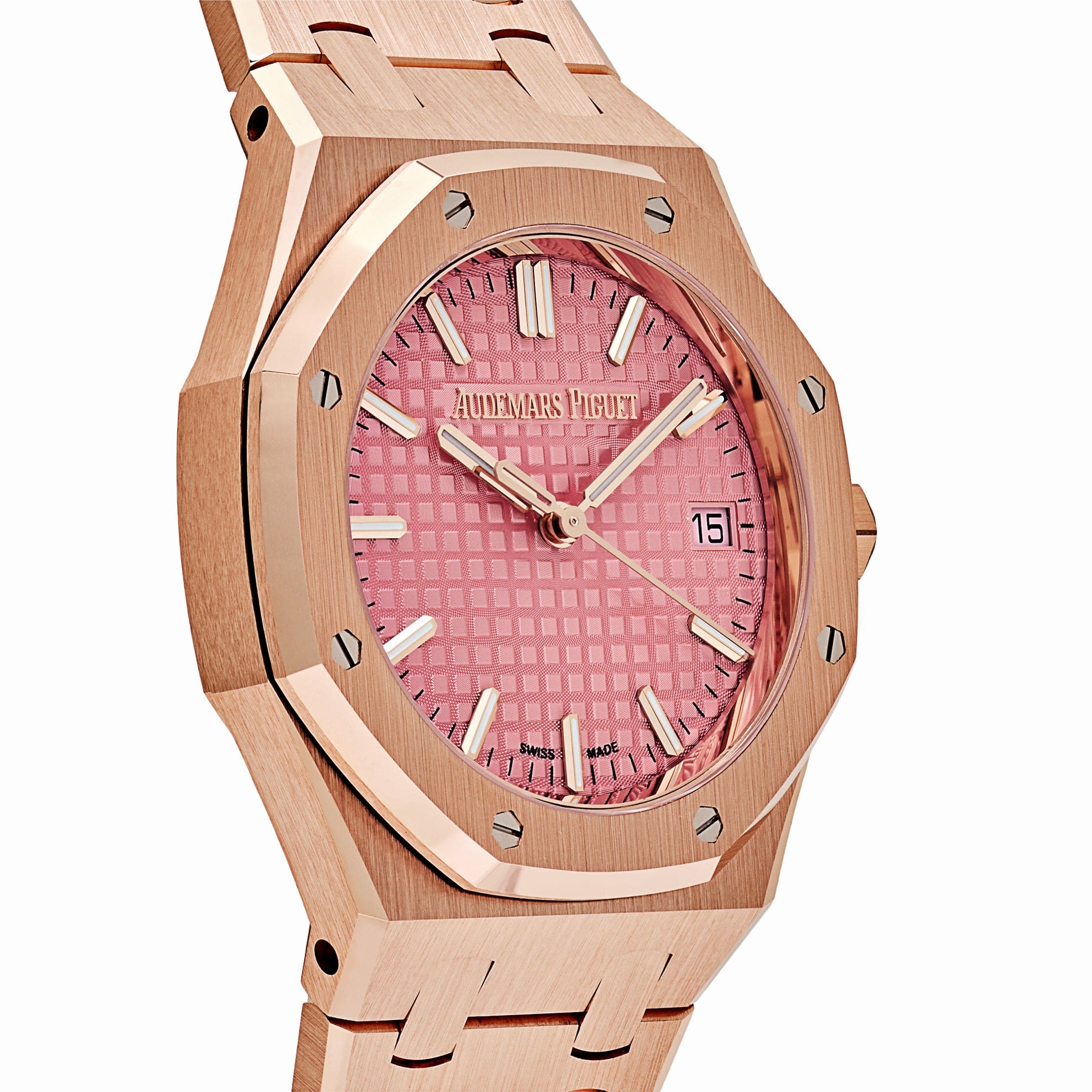 Audemars Piguet Royal Oak 77450OR.OO.1361OR.01 'Ladies' Rose Gold Pink Dial (2025)
