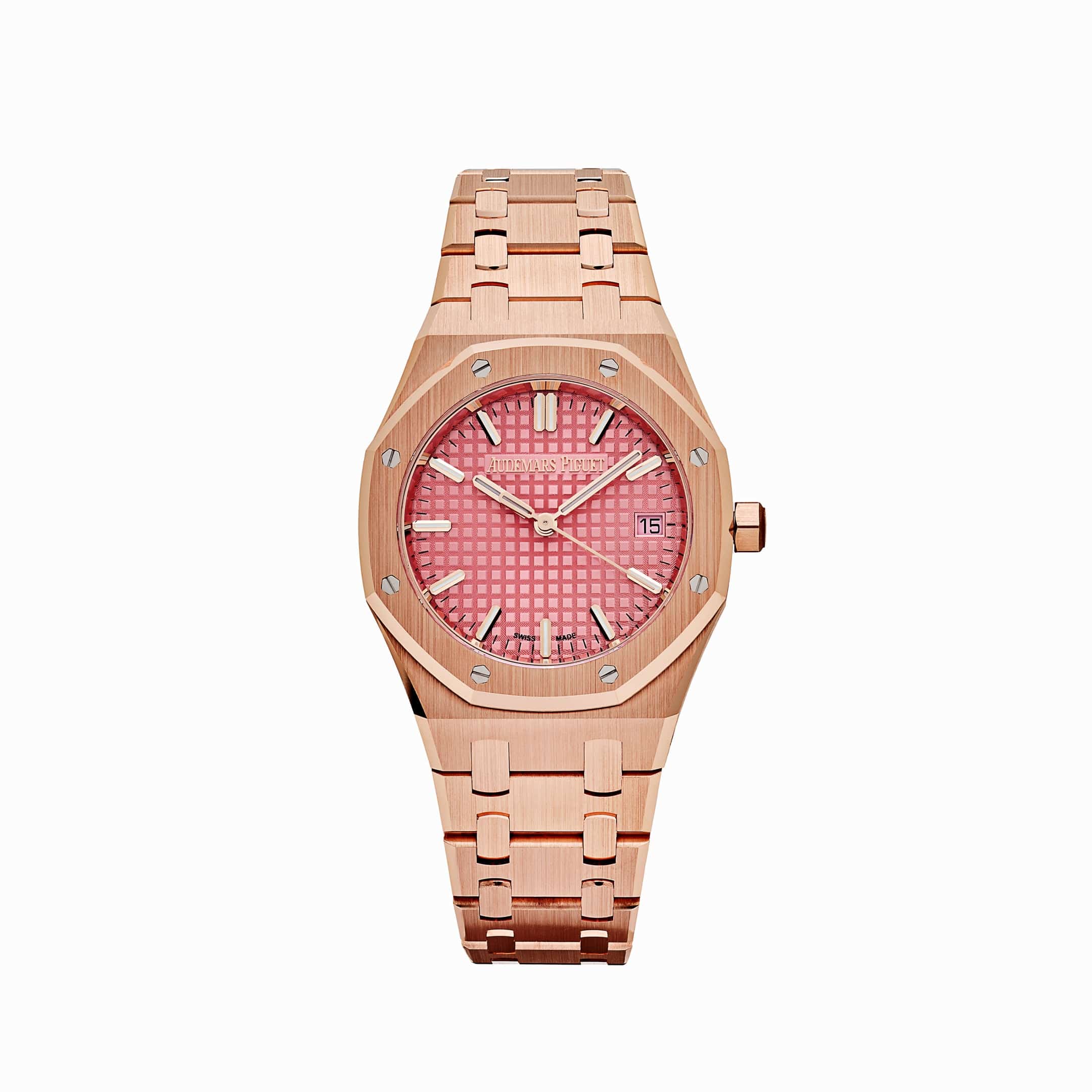 Audemars Piguet Royal Oak 77450OR.OO.1361OR.01 'Ladies' Rose Gold Pink Dial (2025)