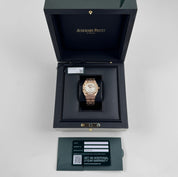 Audemars Piguet Royal Oak 77451OR.ZZ.1361OR.03 'Ladies' Rose Gold Silver Dial Diamond Bezel (2024)