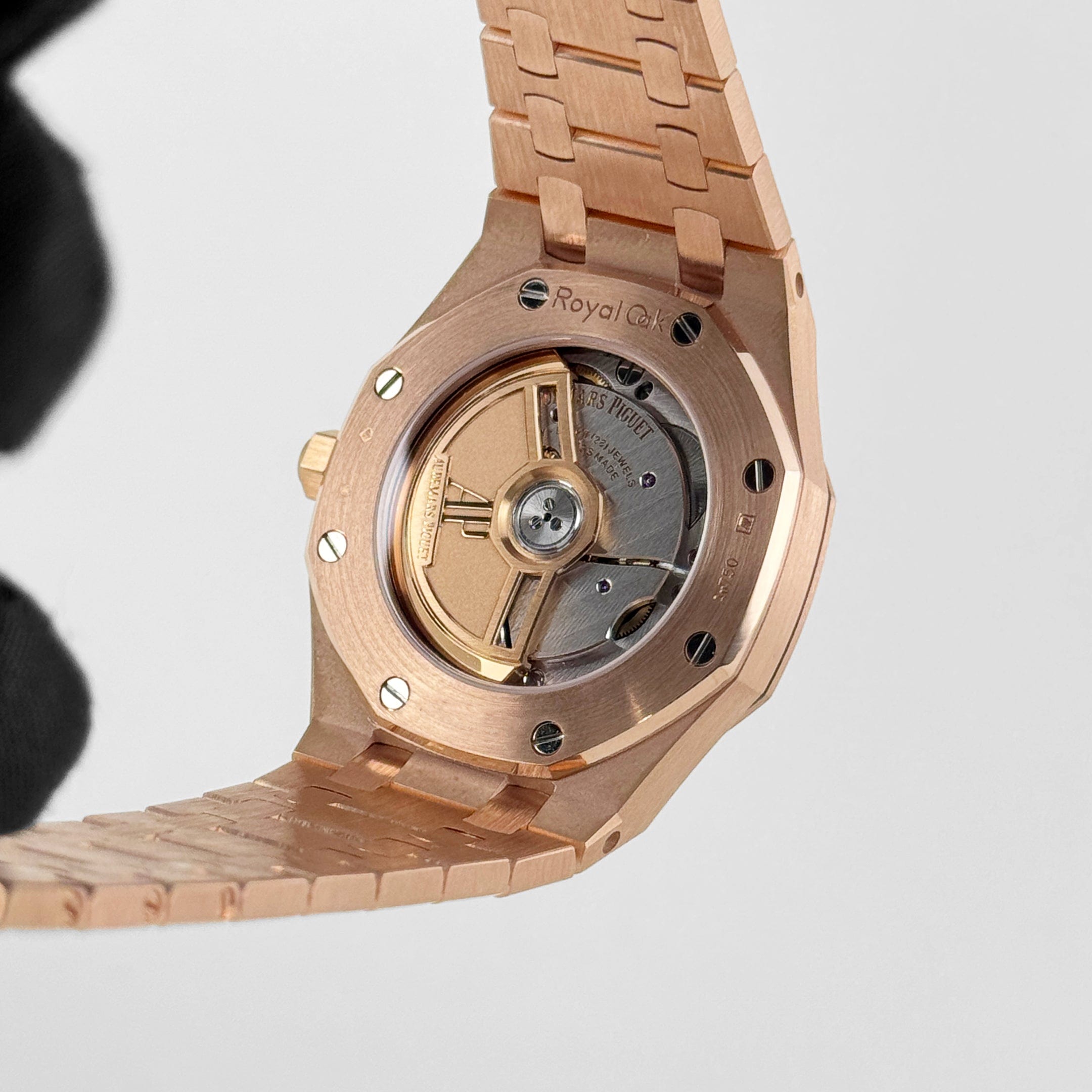 Audemars Piguet Royal Oak 77451OR.ZZ.1361OR.03 'Ladies' Rose Gold Silver Dial Diamond Bezel (2024)