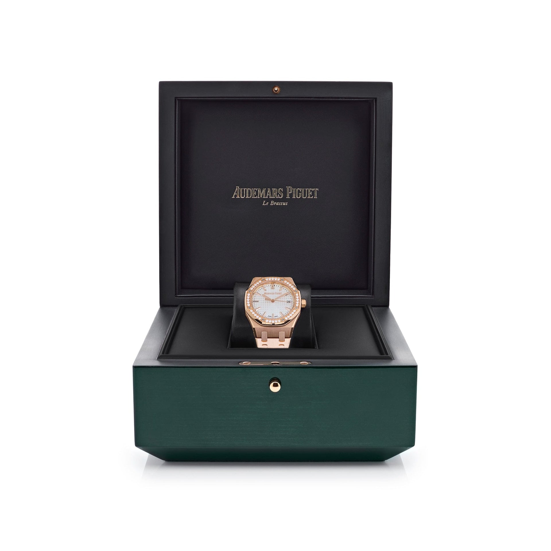 Audemars Piguet Royal Oak 77451OR.ZZ.1361OR.03 'Ladies' Rose Gold Silver Dial Diamond Bezel (2024)