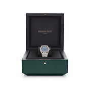 Audemars Piguet Royal Oak 77451ST.ZZ.1361ST.01 Selfwinding '50th Anniversary' Stainless Steel Light Blue Dial Diamond Bezel