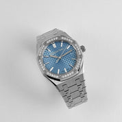 Audemars Piguet Royal Oak 77451ST.ZZ.1361ST.03 'Ladies' Selfwinding Stainless Steel Blue Dial Diamond Bezel (2024)