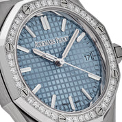 Audemars Piguet Royal Oak 77451ST.ZZ.1361ST.03 'Ladies' Stainless Steel Blue Dial Diamond Bezel