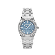 Audemars Piguet Royal Oak 77451ST.ZZ.1361ST.03 'Ladies' Stainless Steel Blue Dial Diamond Bezel