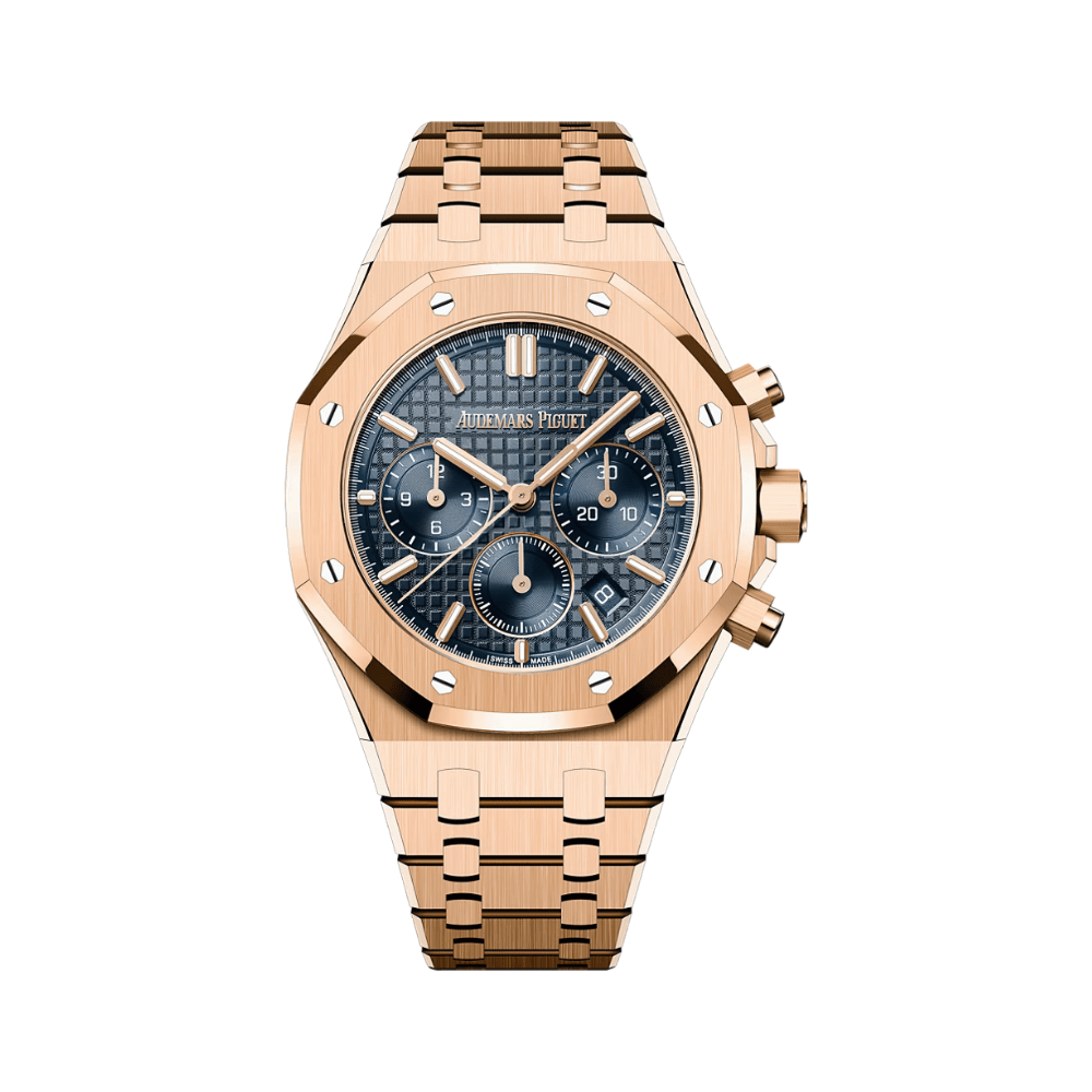 Audemars Piguet Royal Oak Chronograph 26715OR.OO.1356OR.01 Rose Gold Blue Dial