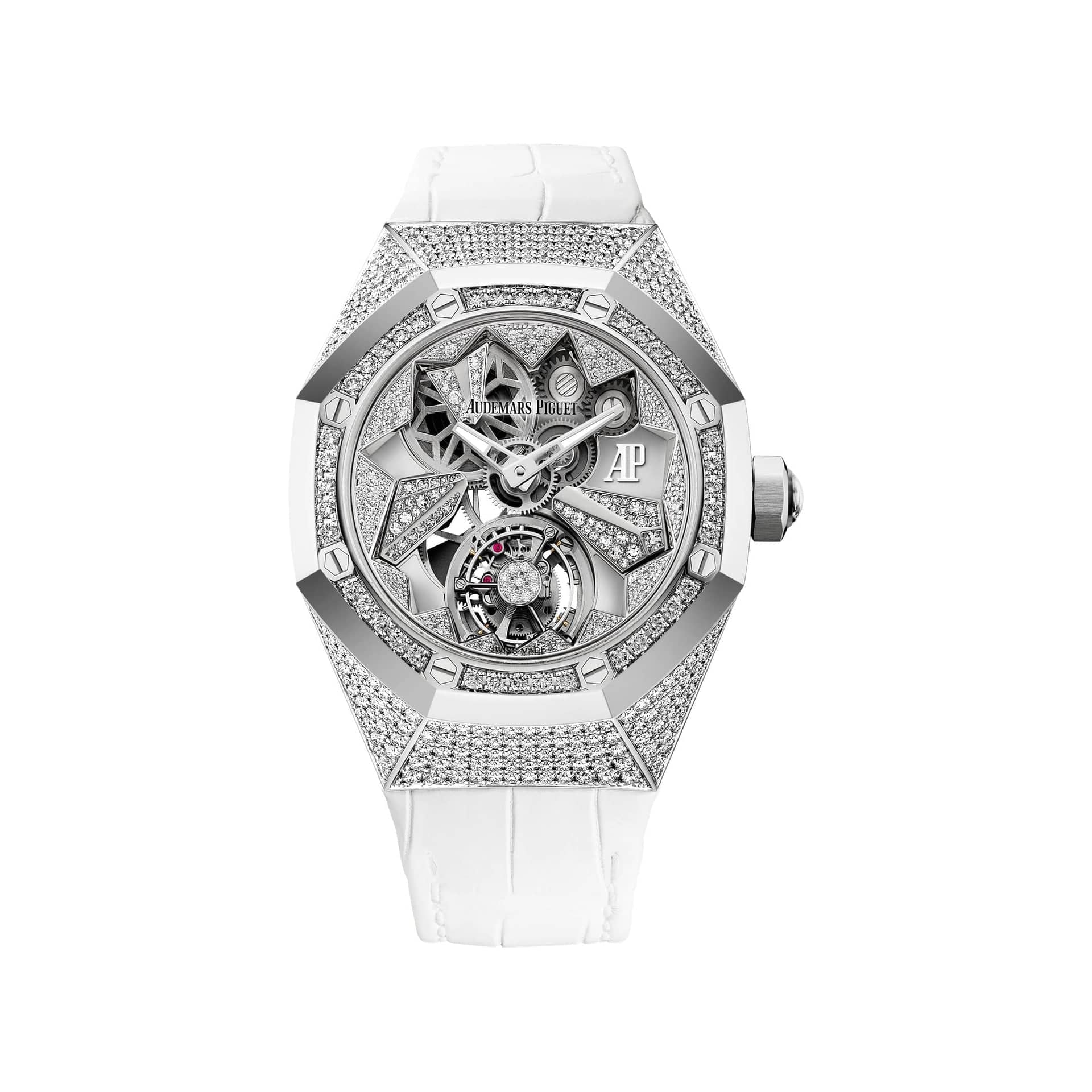 Audemars Piguet Royal Oak Concept 26227BC.ZZ.D011CR.01 Flying Tourbillon White Gold Diamond Dial Diamond Bezel