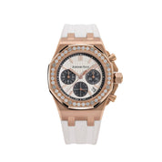 Audemars Piguet Royal Oak Offshore 26231OR.ZZ.D003CA.01 'Ladies' Chronograph Rose Gold Silver Dial Diamond Bezel (2018)