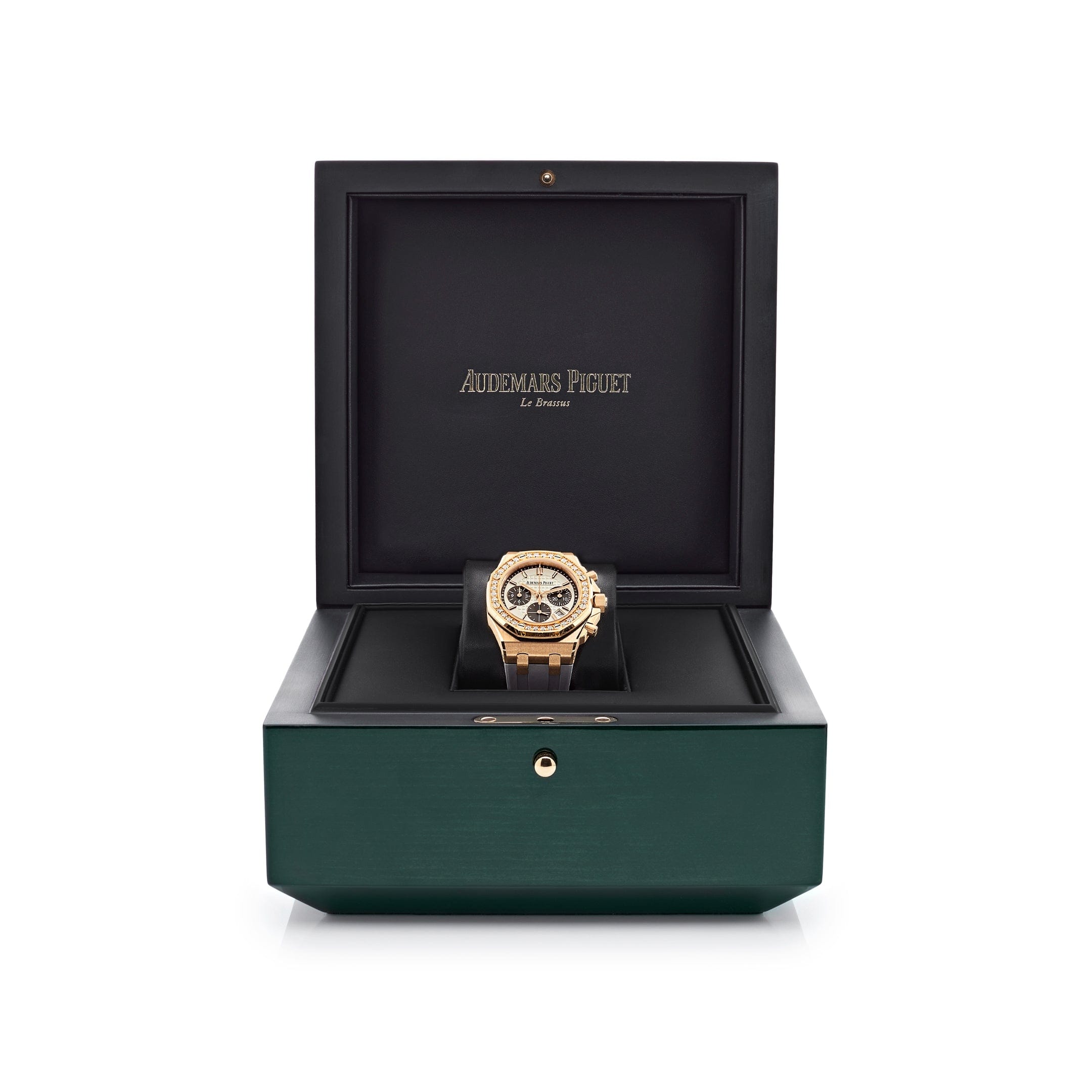 Audemars Piguet Royal Oak Offshore 26231OR.ZZ.D003CA.01 'Ladies' Chronograph Rose Gold Silver Dial Diamond Bezel