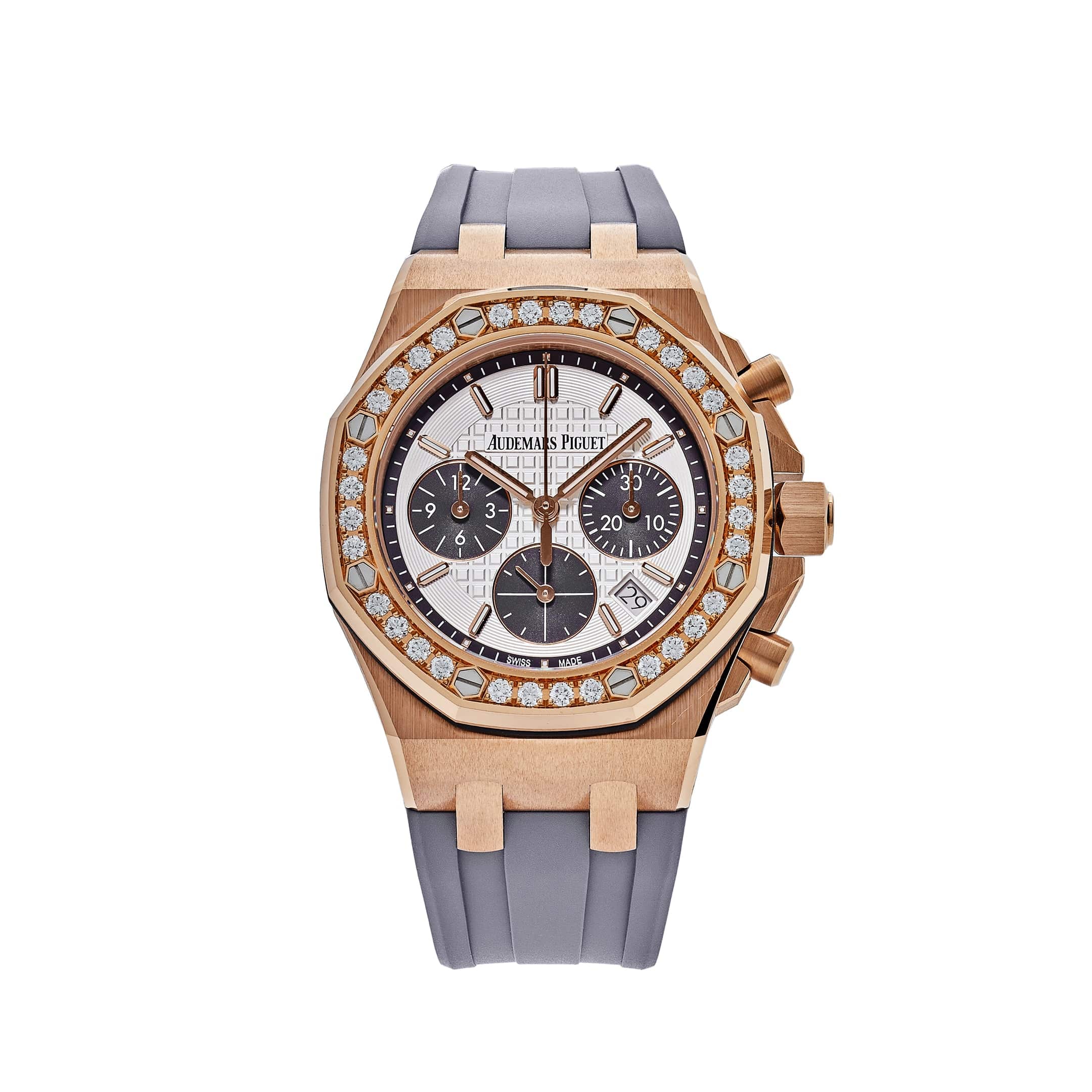 Audemars Piguet Royal Oak Offshore Lady 26231OR.ZZ.D003CA.01 Rose Gold Diamond Bezel Silver-toned Dial(2023)