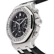 Luxury Watch Audemars Piguet Royal Oak Offshore 26231ST.ZZ.D002CA.01 'Lady' Stainless Steel Black Dial Diamond Bezel Wrist Aficionado