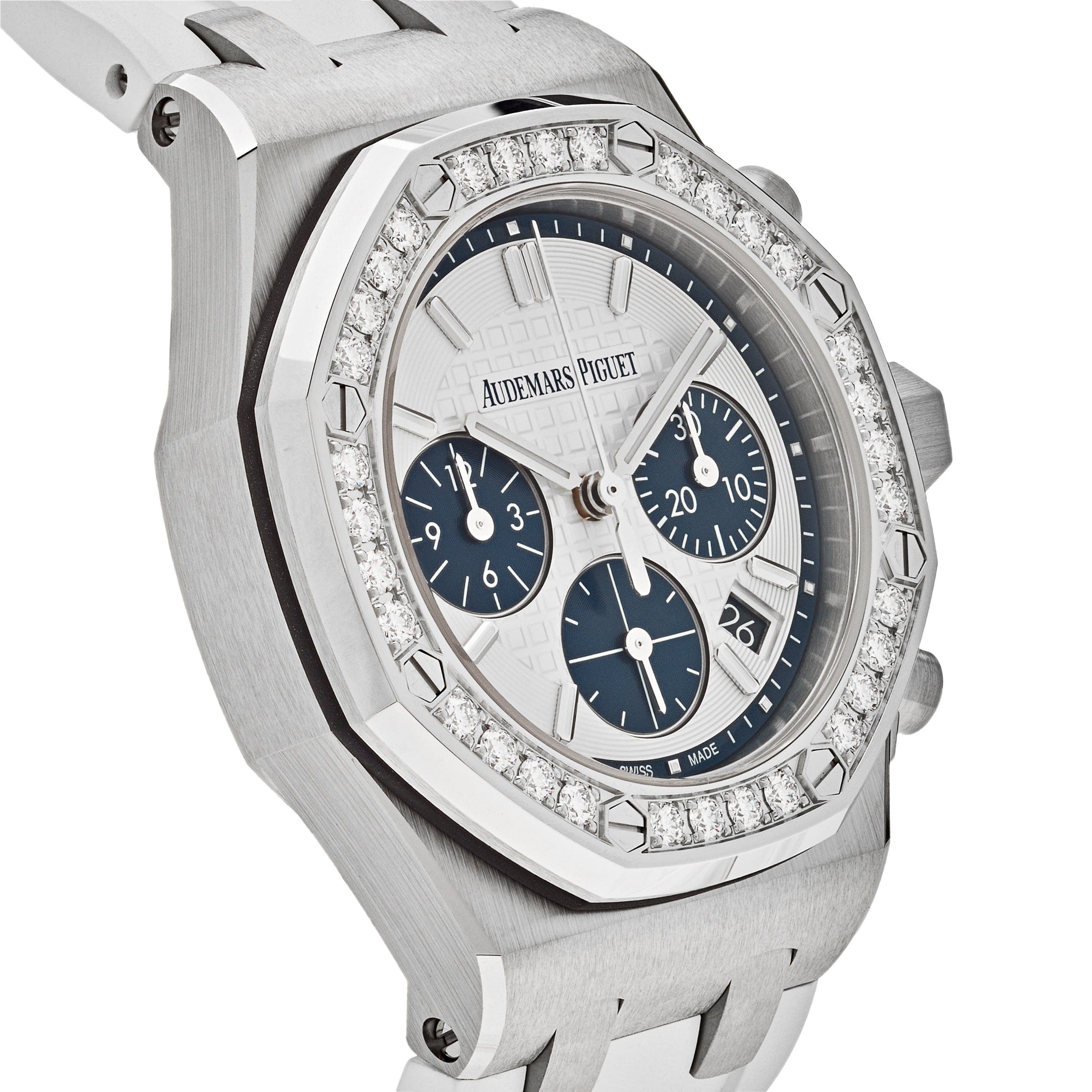 Luxury Watch Audemars Piguet Royal Oak Offshore Lady Steel White Dial Diamond Bezel 26231ST.ZZ.D010CA.01 Wrist Aficionado