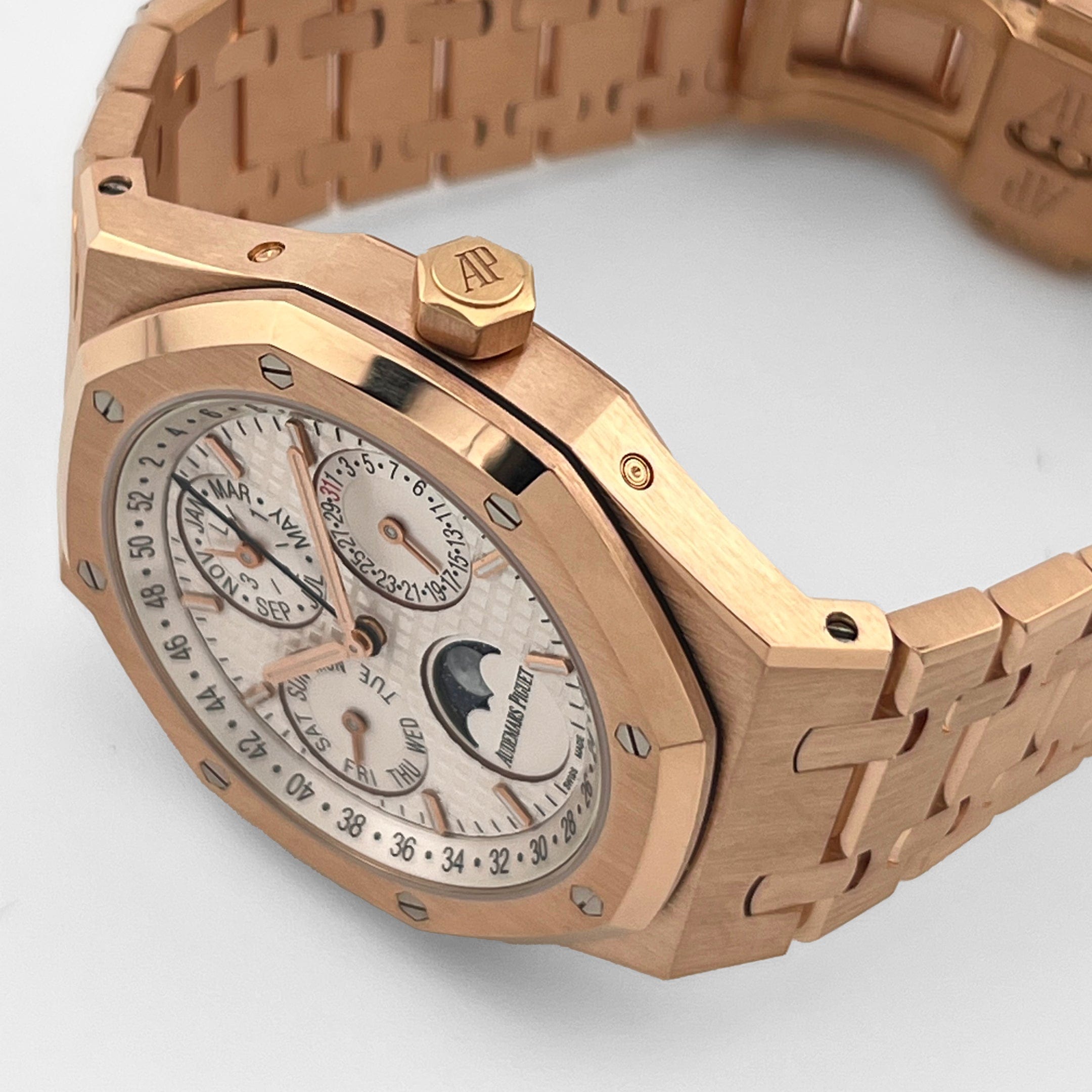 Audemars Piguet Royal Oak Perpetual Calendar 26574OR.OO.1220OR.01 Rose Gold Silver Dial (2021)