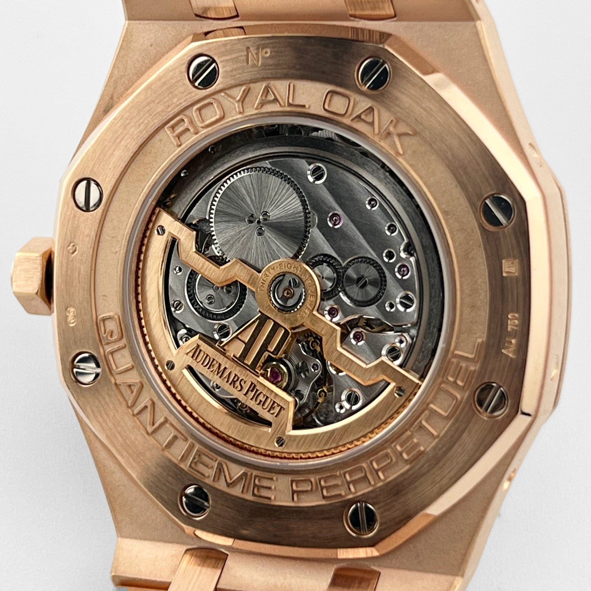 Audemars Piguet Royal Oak Perpetual Calendar 26574OR.OO.1220OR.01 Rose Gold Silver Dial