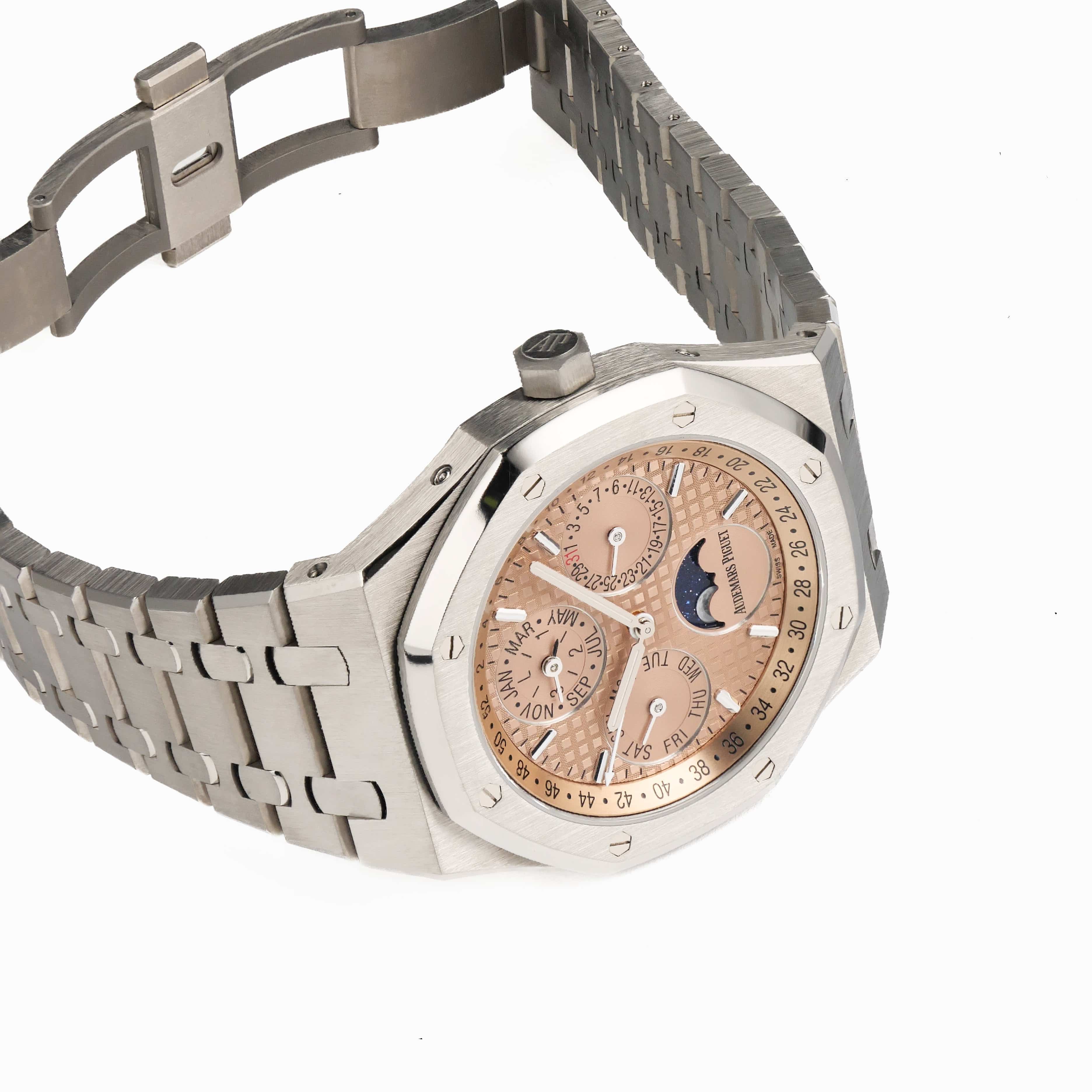Audemars Piguet Royal Oak Perpetual Calendar 26615TI.OO.1220TI.01 Titanium Salmon Dial Limited Edition of 300