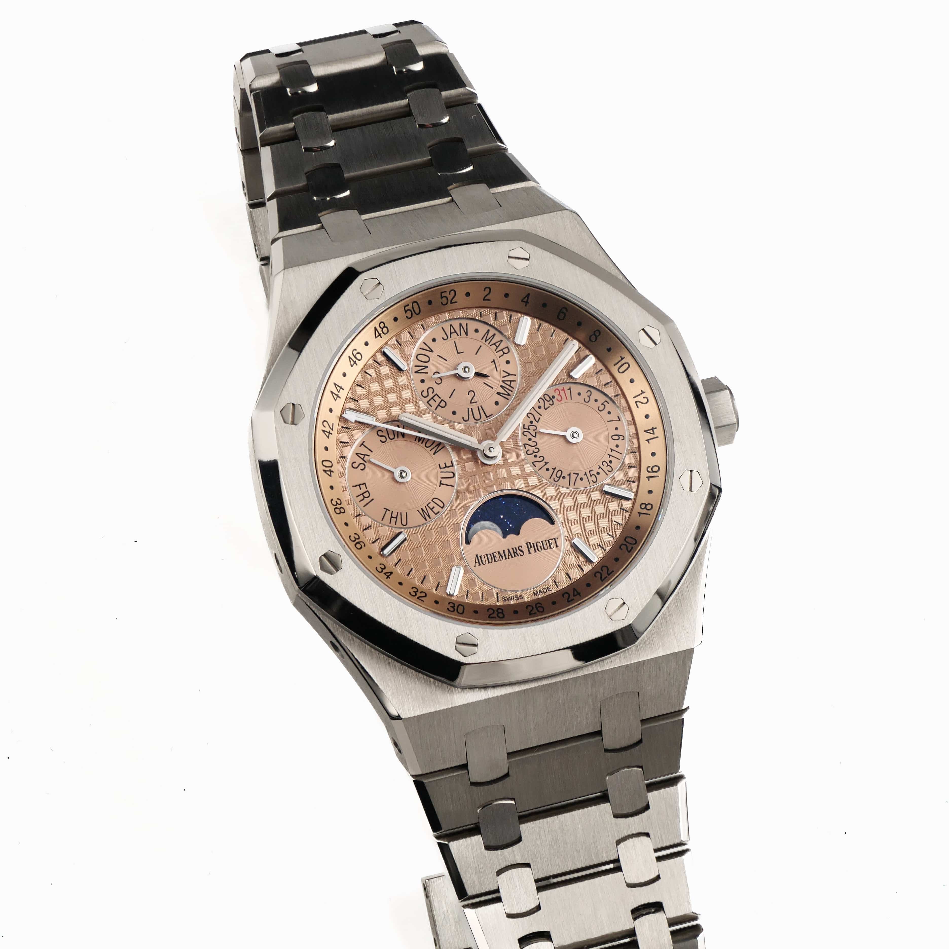 Audemars Piguet Royal Oak Perpetual Calendar 26615TI.OO.1220TI.01 Titanium Salmon Dial Limited Edition of 300
