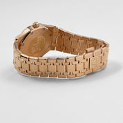 Audemars Piguet Royal Oak Quartz 67651OR.ZZ.1261OR.01 'Ladies' Rose Gold White Dial Diamond Bezel Quartz