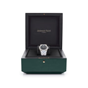Audemars Piguet Royal Oak Quartz 67651ST.ZZ.D002CR.01 'Ladies' Stainless Steel Black Dial Diamond Bezel (2014)