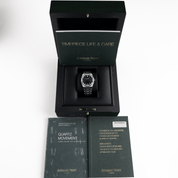 Audemars Piguet Royal Oak Quartz 67651ST.ZZ.D002CR.01 'Ladies' Stainless Steel Black Dial Diamond Bezel (2014)