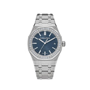 Luxury Watch Audemars Piguet Royal Oak Selfwinding "50th Anniversary" Blue Dial Diamond Bezel 15551ST.ZZ.1356ST.02 Wrist Aficionado