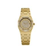 Audemars Piguet Royal Oak Vintage 14587.708 'Ladies' Yellow Gold Champagne Diamond Dial Diamond Bezel (1990)