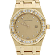 Audemars Piguet Royal Oak Vintage 6048BA 'Ladies' Yellow Gold Champagne Diamond Dial Diamond Bezel Quartz (1986)