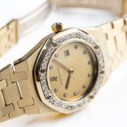 Audemars Piguet Royal Oak Vintage 6048BA 'Ladies' Yellow Gold Champagne Diamond Dial Diamond Bezel Quartz (1986)