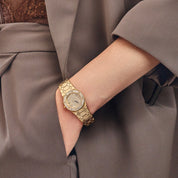Audemars Piguet Royal Oak Vintage 66464BA.Z.0722BA.01 'Ladies' Yellow Gold Diamond Dial Diamond Bezel Quartz