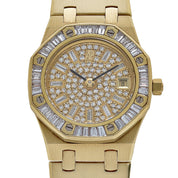 Audemars Piguet Royal Oak Vintage 66464BA.Z.0722BA.01 'Ladies' Yellow Gold Diamond Dial Diamond Bezel Quartz