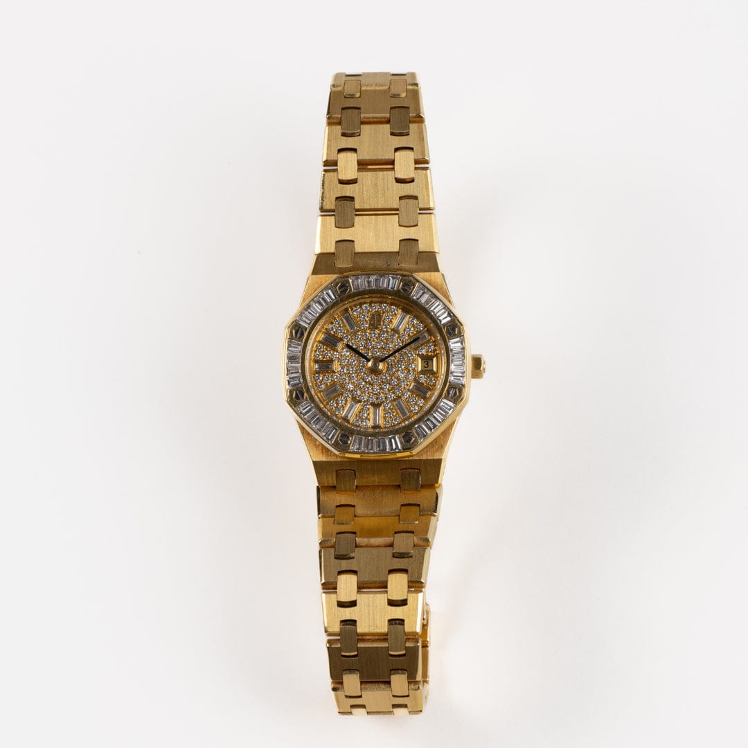 Audemars Piguet Royal Oak Vintage 66464BA.Z.0722BA.01 'Ladies' Yellow Gold Diamond Dial Diamond Bezel Quartz