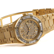 Audemars Piguet Royal Oak Vintage 66464BA.Z.0722BA.01 'Ladies' Yellow Gold Diamond Dial Diamond Bezel Quartz