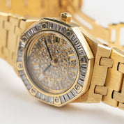Audemars Piguet Royal Oak Vintage 66464BA.Z.0722BA.01 'Ladies' Yellow Gold Diamond Dial Diamond Bezel Quartz